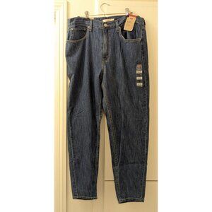 Levis 80s Mom Jeans 33 X 30 High Rise Relaxed Tapered Leg Denim Blue Womens Pant